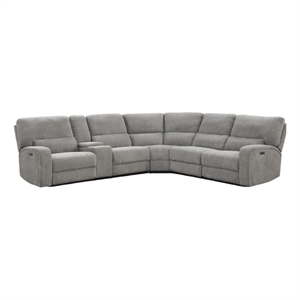 Otto 3pc Set Sofa- Loveseat- Chair with 6 Pillows- Light Gray Woven