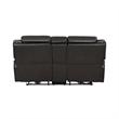 Millie 76 Inch Power Dual Recliner Loveseat- Cupholders- Gray Faux Leather