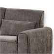 Tiu 62 Inch Loveseat with 2 Lumbar Pillows- Gray Chenille- Solid Wood
