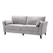 Otto 3pc Set Sofa- Loveseat- Chair with 6 Pillows- Light Gray Woven