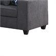 Nid Shaped Sectional Sofa - Cupholder - Stone Gray Woven - 125 inch