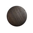 Flint Coffee Table w Shelf- Barrel Shape- 38 Inch Dark Brown Round Top