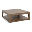 Yael Coffee Table with Caster Wheels- 48 Inch Light Brown Mahogany