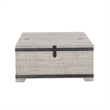 Nelly Square Coffee Table w Casters- Lift Top- Gray Mahogany Wood
