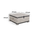 Nelly Square Coffee Table w Casters- Lift Top- Gray Mahogany Wood