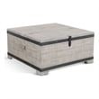 Nelly Square Coffee Table w Casters- Lift Top- Gray Mahogany Wood