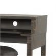 Flint Console Table with 3 Compartments- 74 Inch- Dark Brown Mahogany