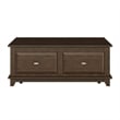 Minal Lift Top Coffee Table on Wheels- 2 Drawers- Brown 48 Inch