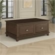 Minal Lift Top Coffee Table on Wheels- 2 Drawers- Brown 48 Inch