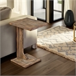 Dazy Sofa Side C Table- 15x12.5 Rustic Light Brown Mahogany Wood