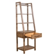 Yael Freestanding Pier with Adjustable Shelves- 72 Inch Light Brown
