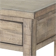 Rena Side End Table- 2 Drawers- 1 Shelf- 28 Inch Light Brown Mahogany