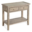 Rena Side End Table- 2 Drawers- 1 Shelf- 28 Inch Light Brown Mahogany