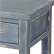 Rena Side End Table- 2 Drawers 1 Shelf- 28 Inch Rustic Blue Mahogany