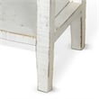 Rena Side End Table- 2 Drawers 1 Shelf- 28 Inch Rustic White Mahogany