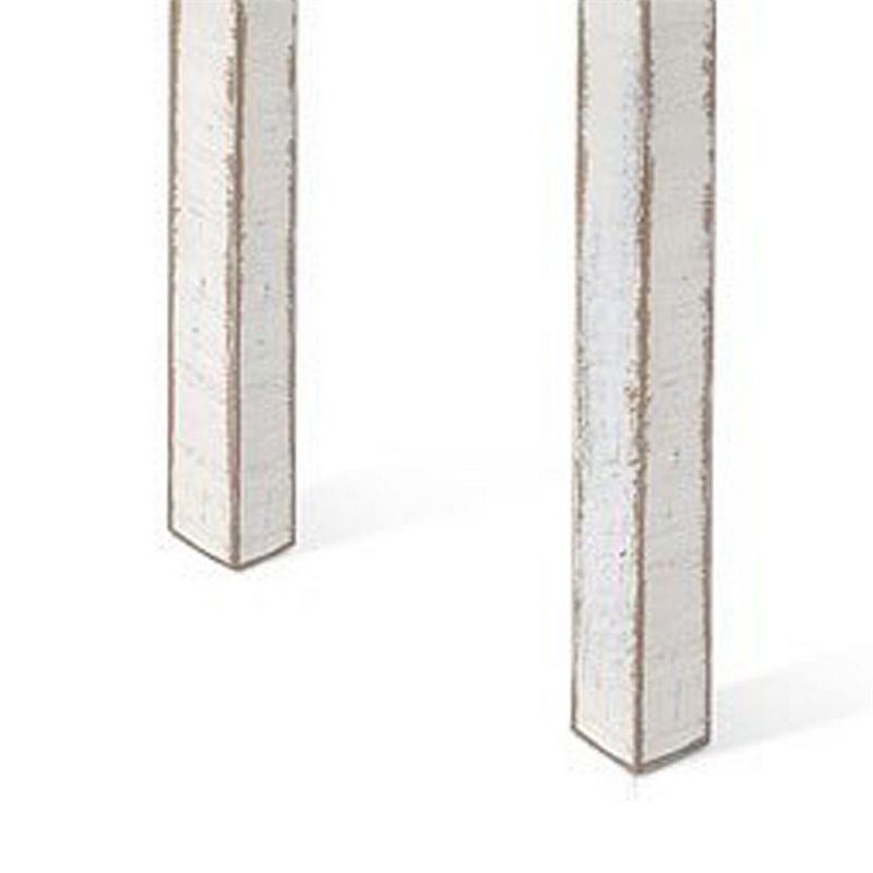Rena Bar Height Table- 48 Inch Rectangular White Sand Mahogany Wood