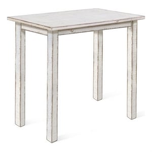 Rena Bar Height Table- 48 Inch Rectangular White Sand Mahogany Wood