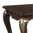 Croy 48 Inch Coffee Table- Rectangular Top- Cabriole Legs- Cherry Brown
