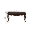 Croy 48 Inch Coffee Table- Rectangular Top- Cabriole Legs- Cherry Brown