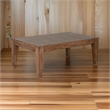 Yael Coffee Table- Tapered Legs- 48 Inch Rectangular Top- Light Brown