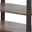 Ayka Chairside Table w 2 Shelf- Nailhead- 28 Inch Rectangular Brown
