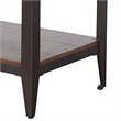 Ayka Chairside Table w 2 Shelf- Nailhead- 28 Inch Rectangular Brown