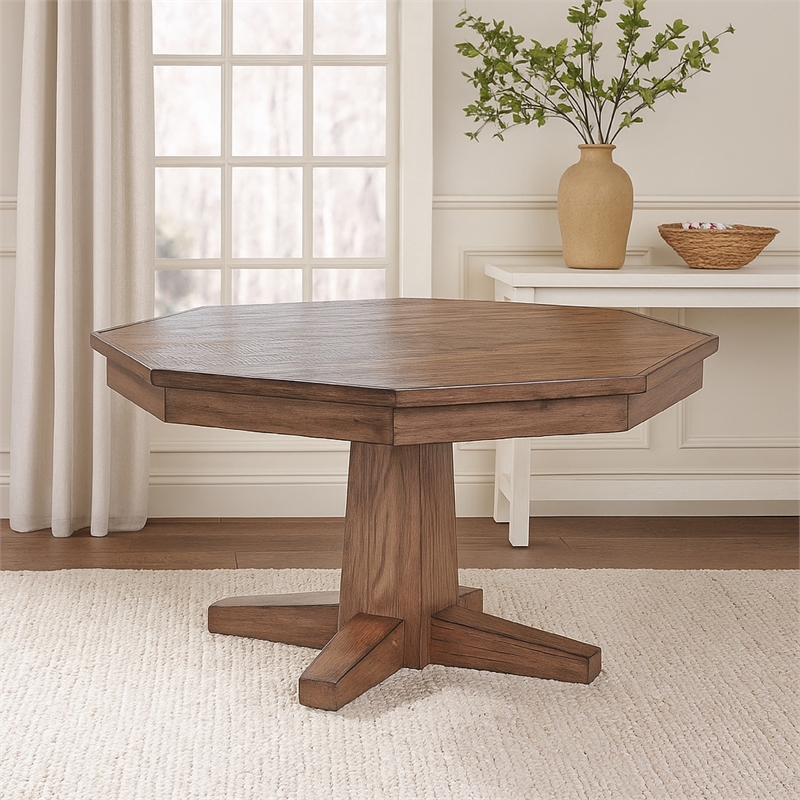 Yael Game Table w Reversible 53 Inch Black Felt Tabletop- Brown Mahogany Wood