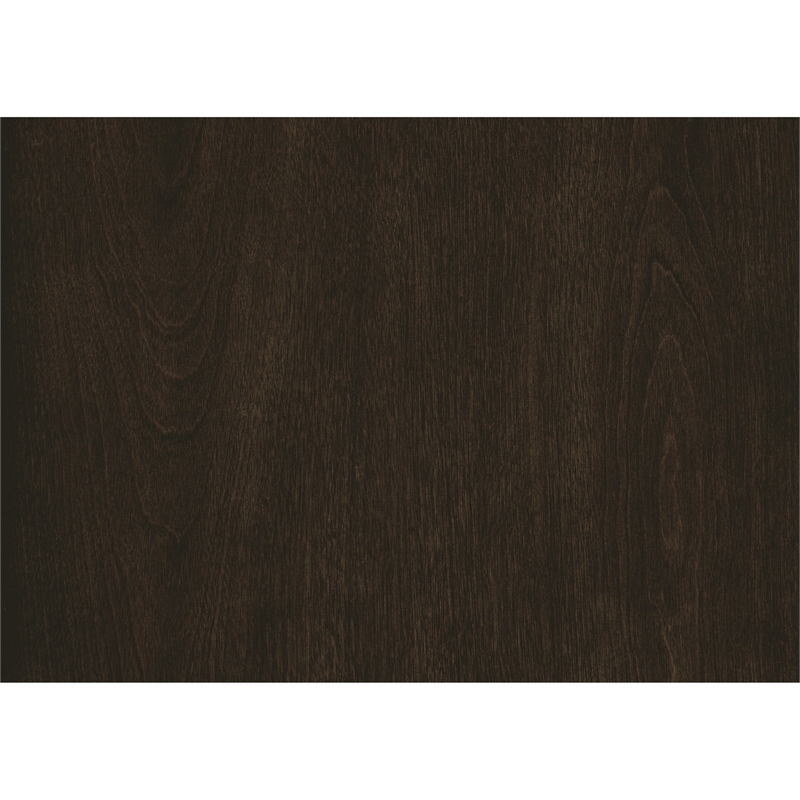Berny End Table w Glass Top- Drawer- Shelf- Charcoal Brown 26 Inch