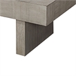 Lezy Coffee Table- 52 Inch- Gray Oak Wood Top- Double Pedestal Base