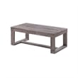 Knic Coffee Table- 48 Inch- Gray Rectangular Top- Double Pedestal Base