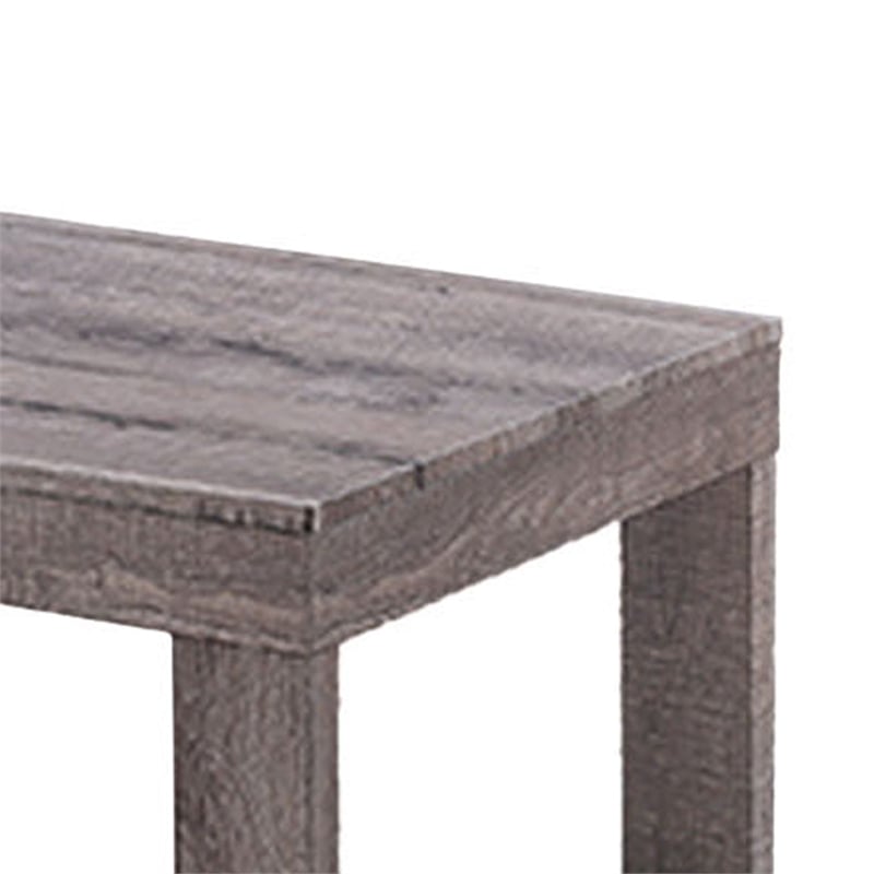 Knic Coffee Table- 48 Inch- Gray Rectangular Top- Double Pedestal Base