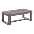Knic Coffee Table- 48 Inch- Gray Rectangular Top- Double Pedestal Base