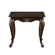 Croy 28 Inch Side End Table- Classic Cabriole Legs- Dark Cherry Brown