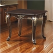 Croy 28 Inch Side End Table- Classic Cabriole Legs- Dark Cherry Brown
