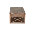 Rany Cocktail Table- 2 Drawers- Shelf- 48 Inch Rectangular Light Brown