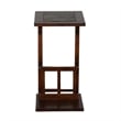 Odel Side Table with Magazine Rack- 13 Inch Top- Brown Mahogany Wood