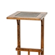 Marv Side Table with Magazine Rack- 13 Inch- Rustic Oak Finish Wood