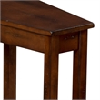 Odel Chairside Table with Shelf- 24 Inch Angled Dark Brown Mahogany
