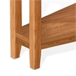 Marv Chairside Table- Shelf- 24 Inch Angled Oak Brown Mahogany Wood