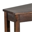 Flint Chairside Table with Shelf- 24 Inch Angled Dark Brown Mahogany
