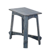 Rena Rustic Side Table- 24 Inch Rectangular Distressed Ocean Blue Wood