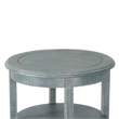 Rena Side End Table- 2 Shelves- 24 Inch Seagrass Green Mahogany Wood