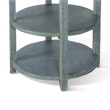 Rena Side End Table- 2 Shelves- 24 Inch Seagrass Green Mahogany Wood