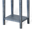 Rena Side End Table with 1 Drawer- 17 Inch Rustic Blue Mahogany Wood