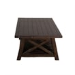 Anva Coffee Table- Dark Brown Mahogany- Shelf- Rectangular 52 Inch