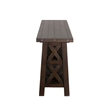 Anva Sofa Table- Dark Brown Mahogany- 2 Shelves- Rectangular 60 Inch