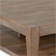 Lilly Coffee Table- 1 Shelf- Light Brown Mahogany- Square 48 Inch