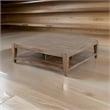 Lilly Coffee Table- 1 Shelf- Light Brown Mahogany- Square 48 Inch