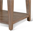 Lilly Side End Table-1 Shelf-Weathered Brown-24 Inch Square