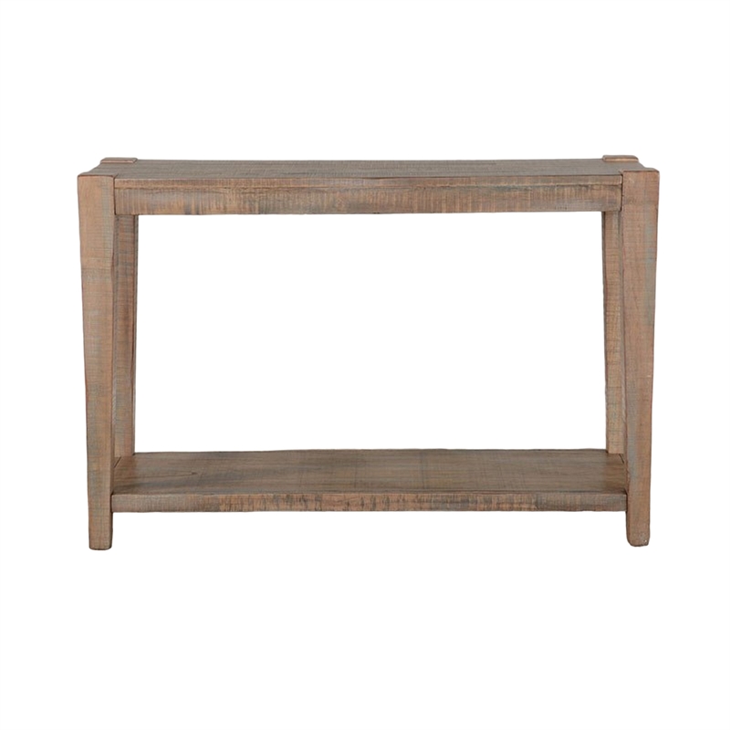 Lilly Sofa Table- 1 Shelf- Light Brown Mahogany- Rectangular 48 Inch